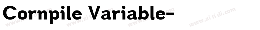 Cornpile Variable字体转换